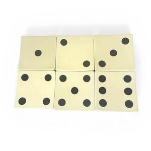 Restoration Hardware SWANK SERVE - LUCKY DICE 5.25" Appetizer Plate Set 6 Square